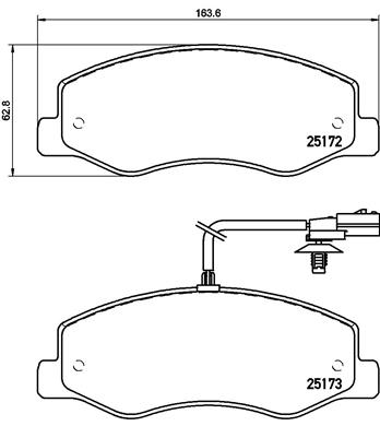 A.B.S. P 68 061 BREMBO Bremsbelagsatz, Scheibenbremse
